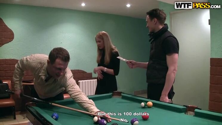 [PickupFuck] - Blonde Babe Amber Daikiri Gets DP’d In Stockings For Money - Amber Daikiri - Sergei - Igor