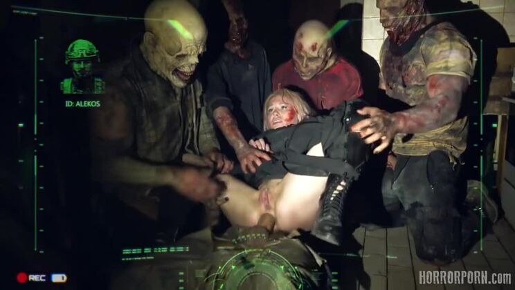 Big Cock Zombie Horror - Rough Group Sex & Facial