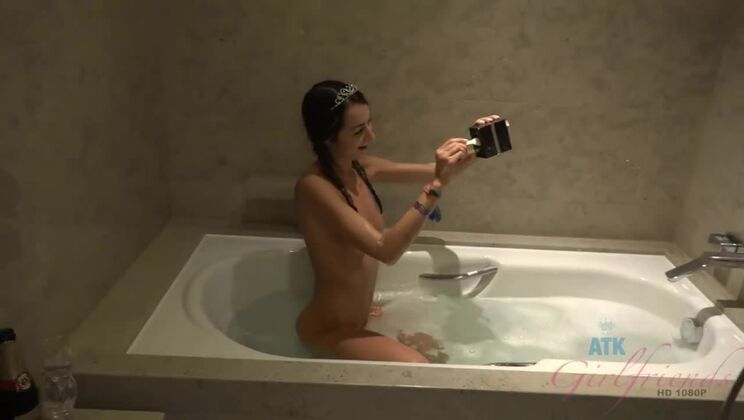 Lily Adams Takes a Huge Cock in the Bath – Creampie Finish