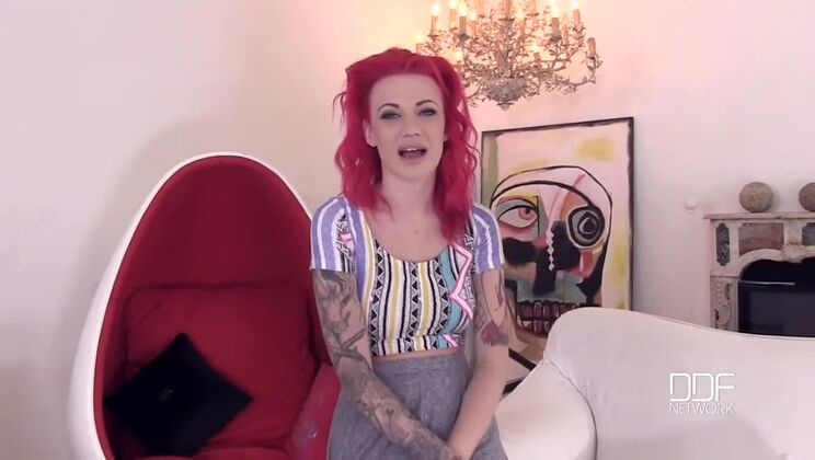 British Redhead Becky Holt Shaved & Tattooed