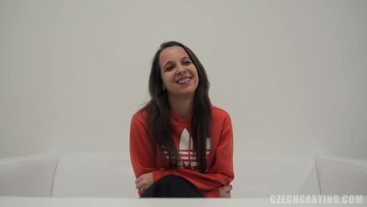 European Brunette Tries Casting