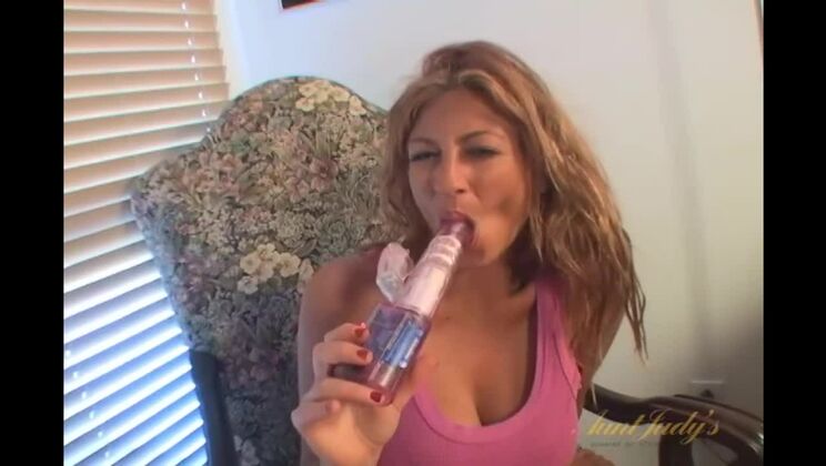 Voluptuous Lucky Teases with Big Boobs & Toy Play