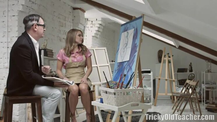 Russian teacher handjob leads to rough fucking