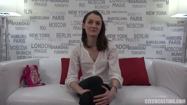 Sexy Brunette Eliska in Hot Casting Video