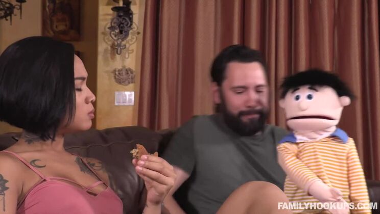 [FamilyHookups] - Tattooed Teen Honey Gold in Steamy Handjob