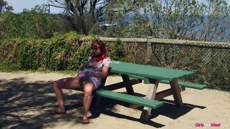 Outdoor Solo with Cherie, a Mature Redhead