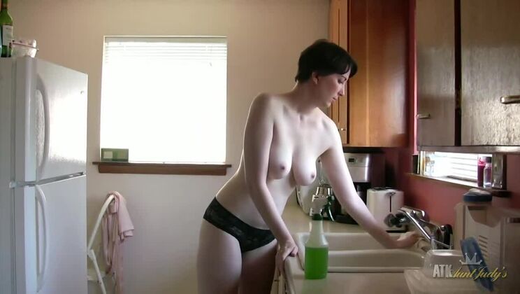 Mature Body Alert: Inara Byrne Naked Cleaning