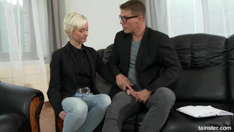 Blonde Teen Pissing and Fingering with Fetish