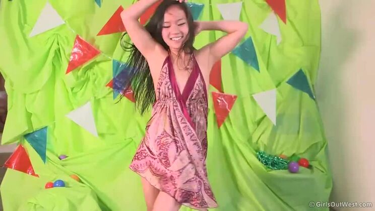 June's Groovy Side - Tiny Tits Brunette