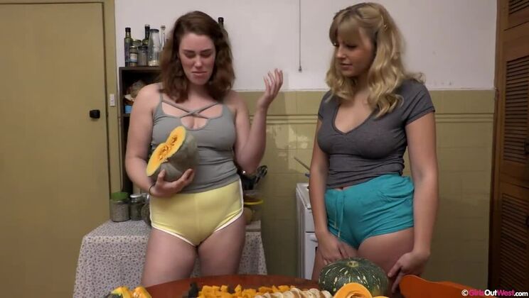 [GirlsOutWest] - Peggie & Selina - Blonde & Brunette in Stockings Play