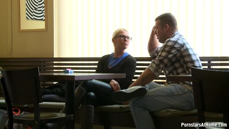 Facial On Blonde After Big Cock Sucking