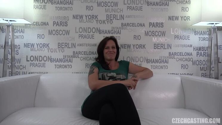 Stepanka's Tattooed Body Takes Big Toy in European Fuck