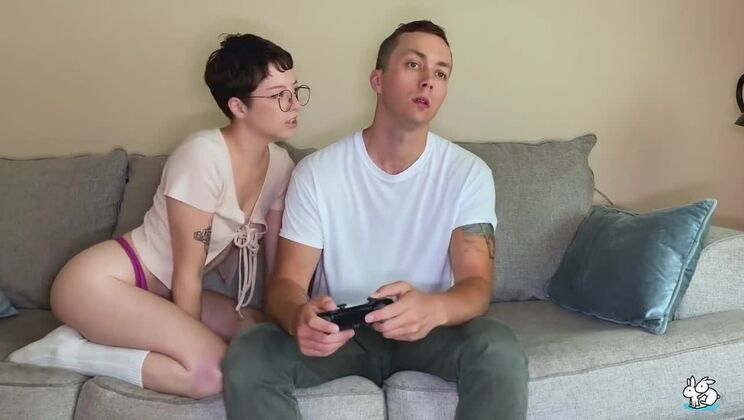 Bambi Bluu in Tattoo and Blonde Hardcore Show