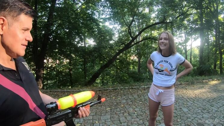 Alexis, a Blonde Beauty, Gets Covered in Cum