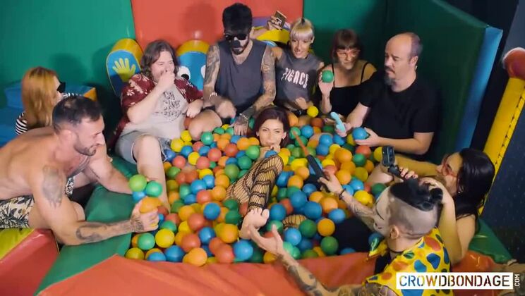 [CrowdBondage] - Tattooed Slave Amina Danger's Hardcore Ordeal - Amina Danger