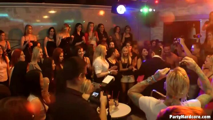 Big Cock Stud Fucks Redhead and Brunette in Hardcore Party Scene