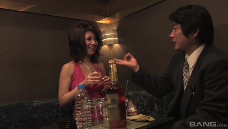 Horny Asian Slut Creampie with Brunette Hair