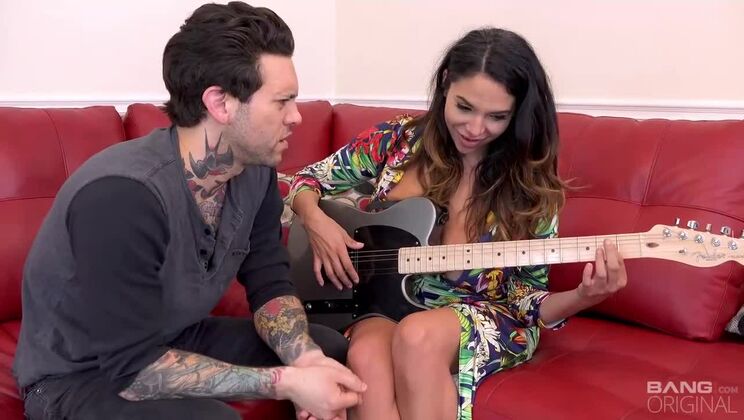 Missy Martinez Enjoys a Facial with Her Guitar Teacher