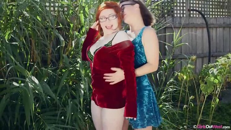 [GirlsOutWest] - Brunette and Redhead Hairy Lesbians Outdoor - Rosie - Panda