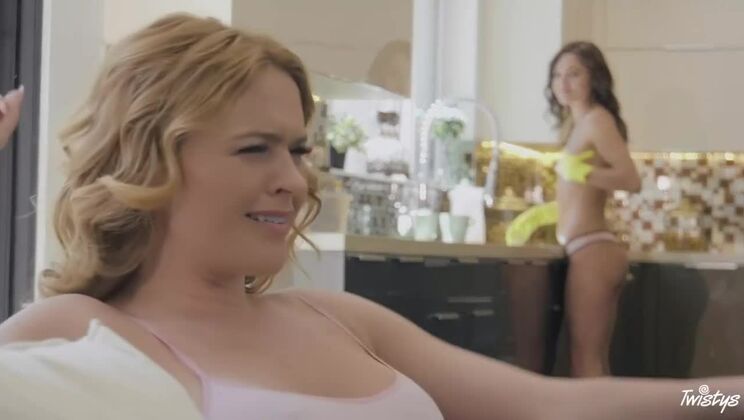 [MomKnowsBest] - Lesbian Maids Krissy Lynn & Zoe Bloom Fingering Fun