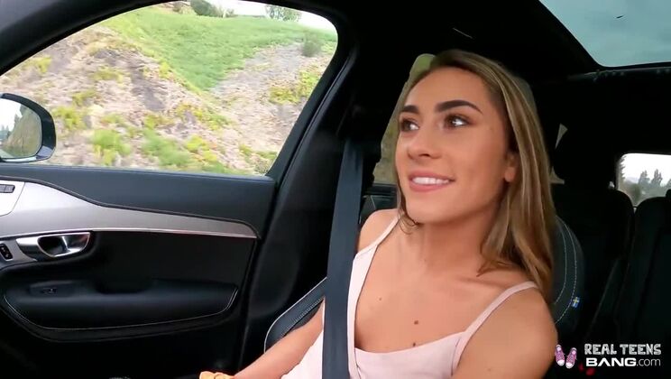 [RealTeens] - Blonde Girl Mackenzie Mace Rides a Guy's Dick on a Mountain - Mackenzie Mace