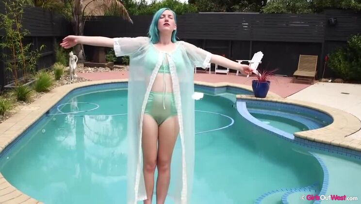 [GirlsOutWest] - Busty Brunette Arial Outdoor Solo - Arial