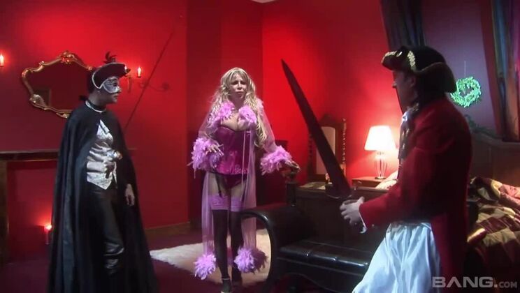 Melanie, George, and a New Stud Get Cozy in Lingerie