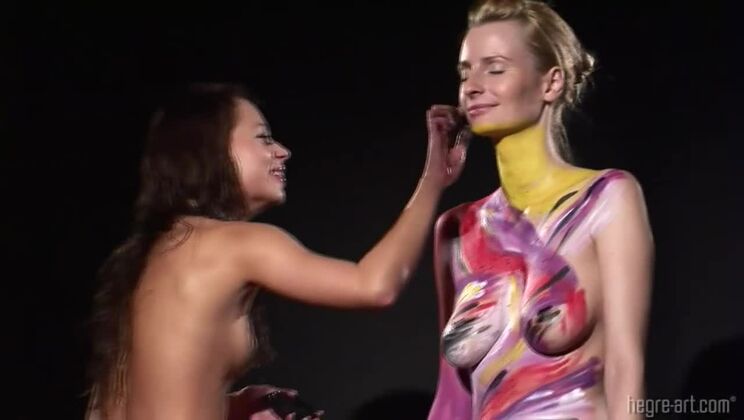 Big Tits and Big Ass Body Painting