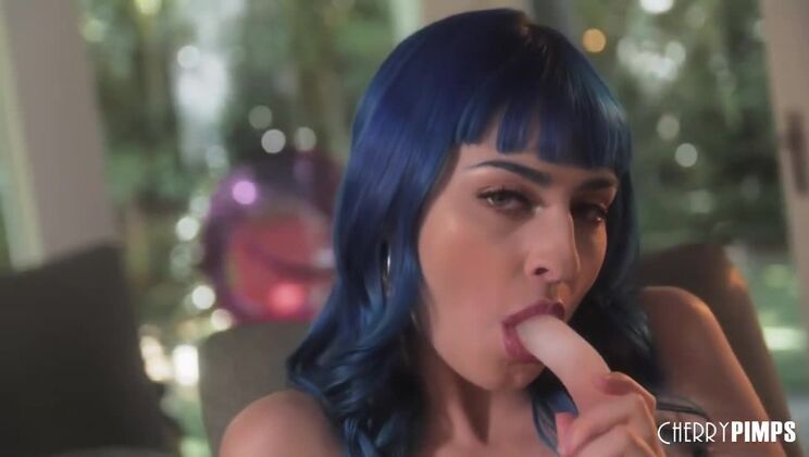 Jewelz Blu Plays with Her Big Ass and Sex Toy in Stockings