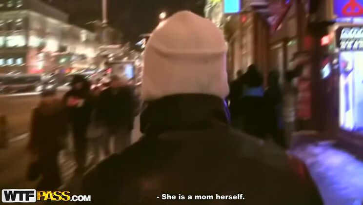 [PickupFuck] - Public Fuck with Denis, Eric, and Mayola - Redhead Threesome - Mila Noir - Igor - Vova