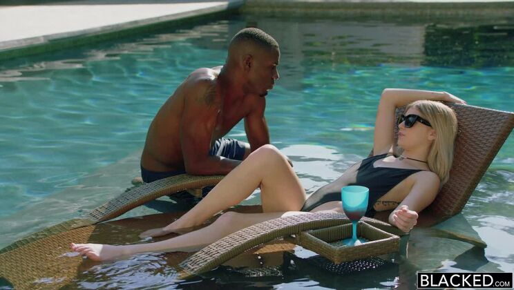 [BLACKED] - Blonde Outdoor Fuck with Brother's Friend