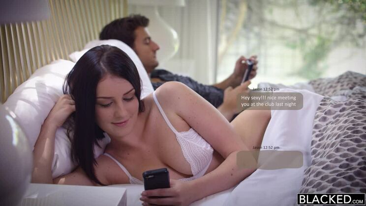 [BLACKED] - Big Black Cock in Brunette's Thong - Amanda Lane - Jason Brown