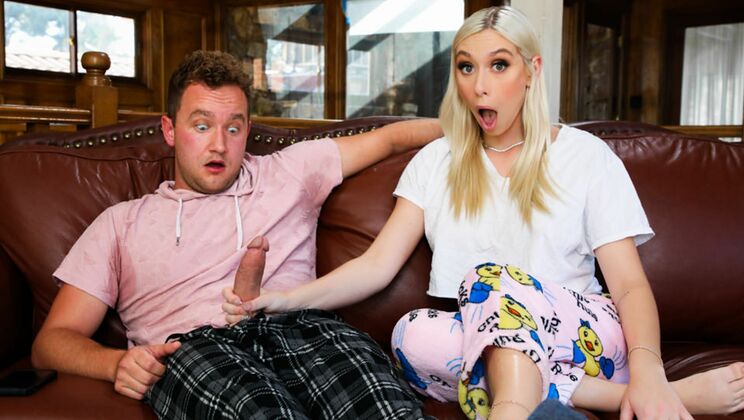 [OutOfTheFamily] - Natural Tits Stepsister Licks Pussy Before Taking Cock