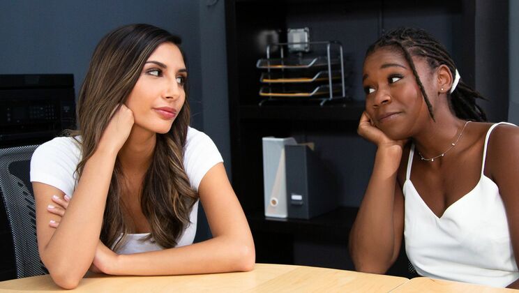 [WebYoung] - Ebony and Brunette Lesbians in Sensual Play