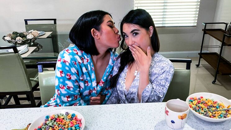 [MyPervyFamily] - Stepdaughter and Stepsister: POV Lesbian Fun - Mina Moon - Emerald Loves