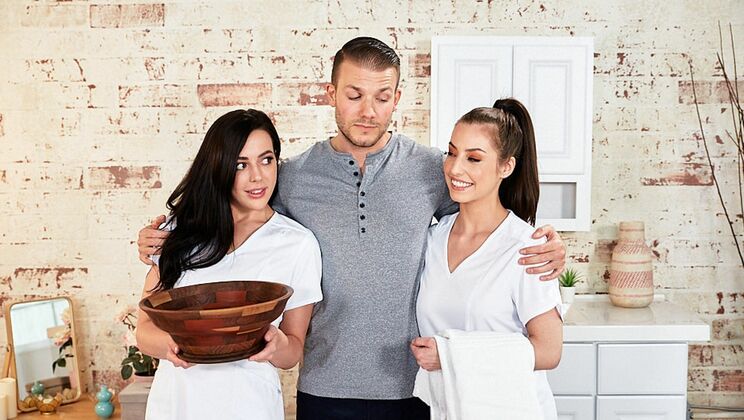 [NuruMassage] - Foot Fetish and Face Sitting: A Unique Threesome - Codey Steele - Whitney Wright - Spencer Bradley