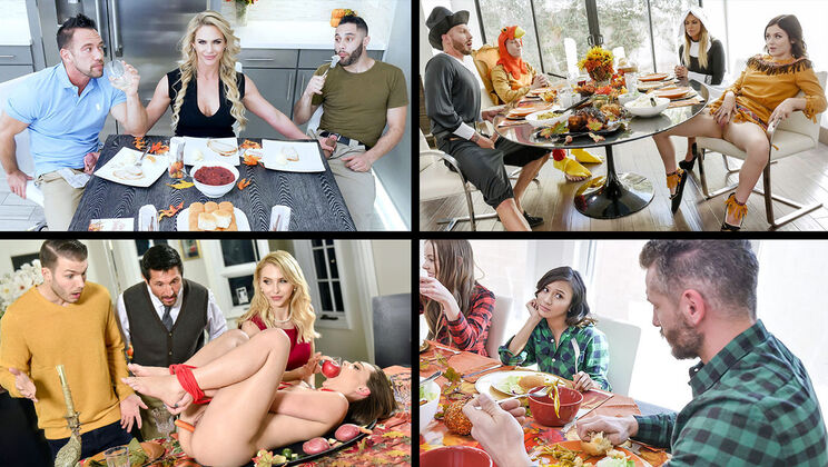 [TeamSkeetSelects] - Giving Thanks with Jasmine and Naomi - Brooklyn Chase - Phoenix Marie - Jasmine Grey - Naomi Blue