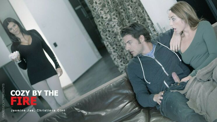 [StepmomLessons] - Enhanced Bodies Get Cozy by the Fire - Jasmine Jae - Jay Smooth - Christiana Cinn