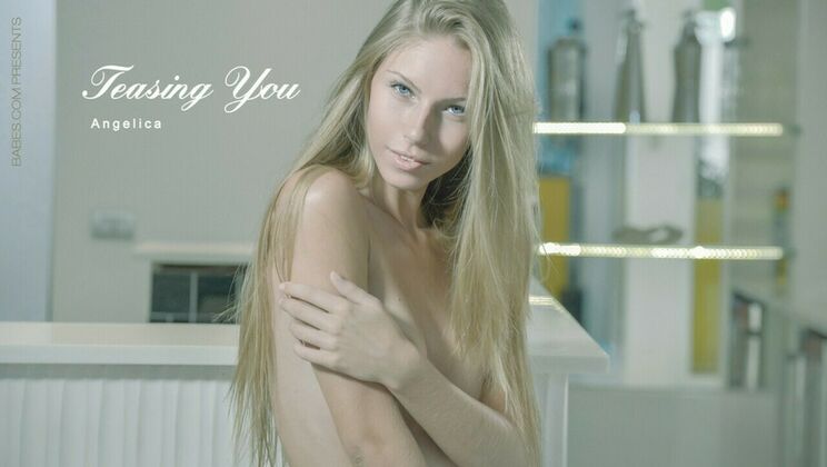 Solo Blonde Angelica Teasing Her Pussy