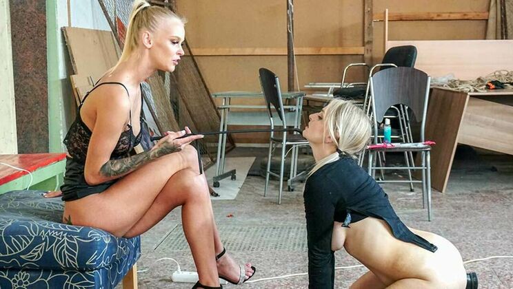 Blonde Kirsty Waterfall gets dominated hard