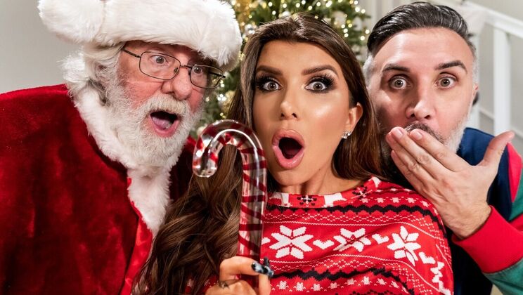 Keiran Lee Spooning with Romi Rain While Claus Observes