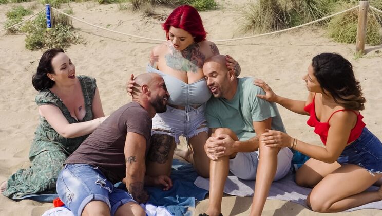 [MonsterCurves] - Shaved Redhead Gets Gagged - Potro De Bilbao - Sabien DeMonia - Emilio The Machine