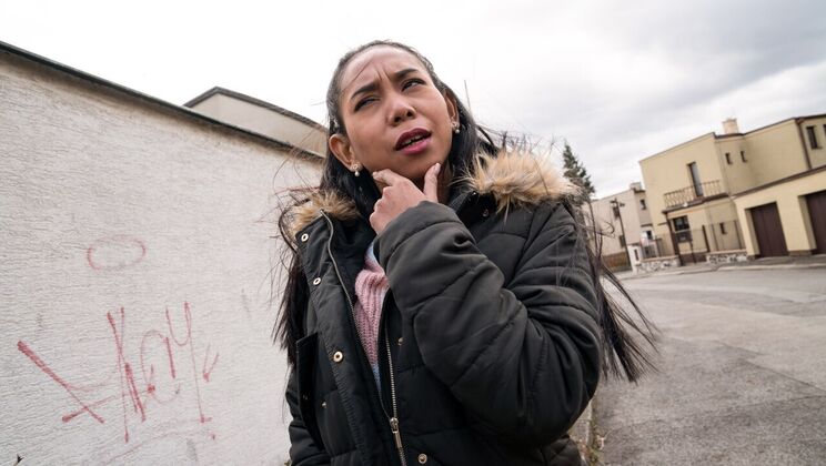 Small Tits Asian Gets Cumshot on Pussy