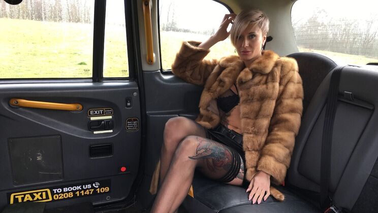 [FakeTaxi] - Fucked Hard by Tattooed Blonde in Car - John - Tanya Virago