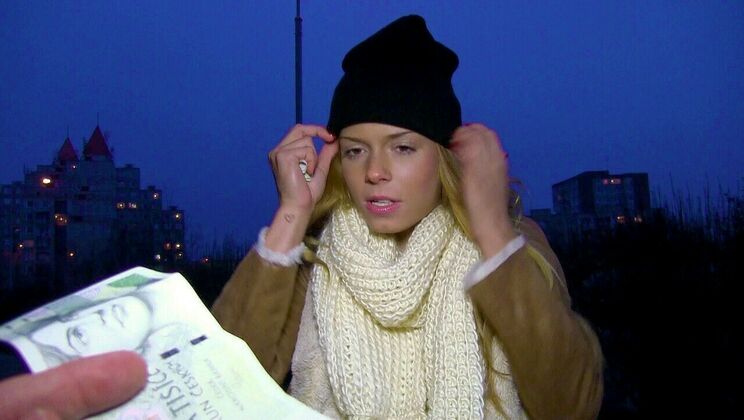 [PublicPickups] - Stranger Fucks Euro Blonde's Mouth - Chrissy Fox