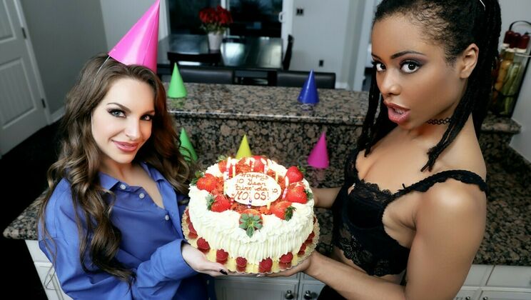 [ShareMyBF] - Black Hair, Natural Tits: Kira Noir's Birthday Surprise - Kira Noir - Kimmy Granger - Xander Corvus