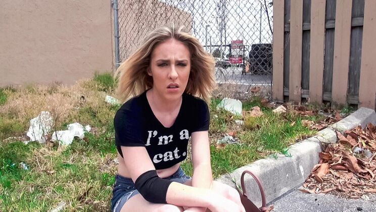 [StreetBlowJobs] - Amateur Blonde Gets a Facial after Blowjob - Tyler Steel - Bonnie Grey