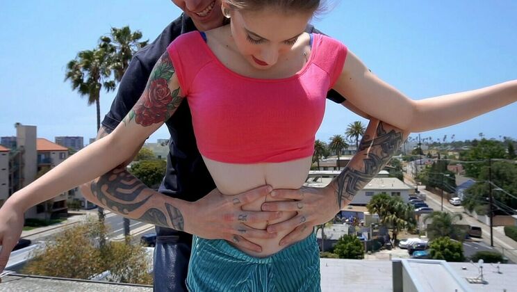 Anna de Ville's Legs Behind Her Head in Reverse Cowgirl