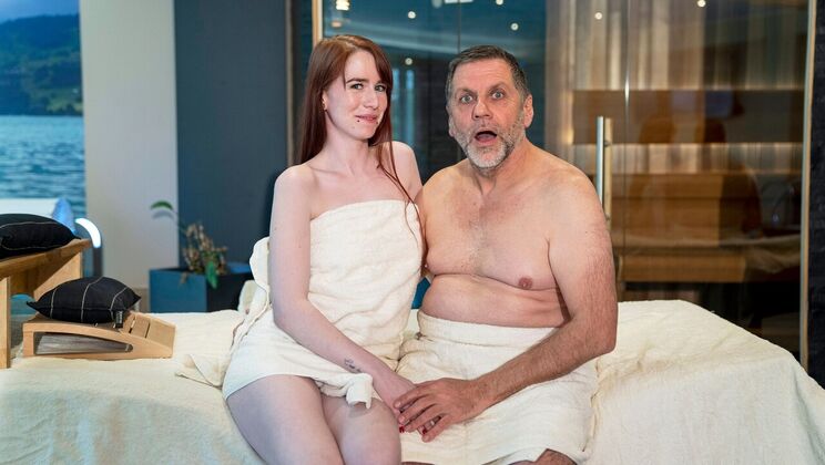 [Oldje] - Natural Tits Redhead Gets Doggystyle