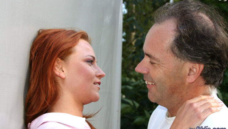 [Oldje] - Doggystyle in Parking Lot with Redhead Teen - Jasmina - Erick